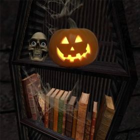 Lantern Halloween Pumpkin Lights- Waterproof Pre-lit Pumpkin Lighted JackoLantern For Halloween Porch, Party, Front Door, Fireplace Indoor And Ou (Option: 9InchsmileFace)