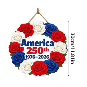 1PC Wooden tags for Independence Day, patriotic American homes, rural areas, wooden walls, door decorations, wooden crafts (Color: 76, size: 20*20*0.5cm)