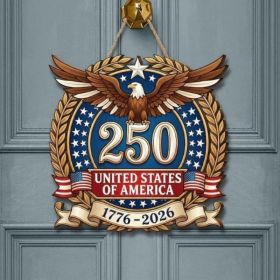 1PC Wooden tags for Independence Day, patriotic American homes, rural areas, wooden walls, door decorations, wooden crafts (Color: X, size: 20*20*0.5cm)