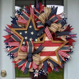 1PC Wooden tags for Independence Day, patriotic American homes, rural areas, wooden walls, door decorations, wooden crafts (Color: U, size: 40*40*0.5cm)