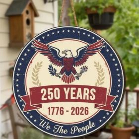 1PC Wooden tags for Independence Day, patriotic American homes, rural areas, wooden walls, door decorations, wooden crafts (Color: O, size: 40*40*0.5cm)