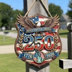 1PC Wooden tags for Independence Day, patriotic American homes, rural areas, wooden walls, door decorations, wooden crafts (Color: T, size: 20*20*0.5cm)