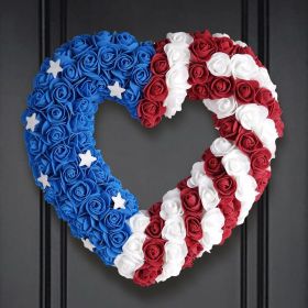 1PC Wooden tags for Independence Day, patriotic American homes, rural areas, wooden walls, door decorations, wooden crafts (Color: J, size: 40*40*0.5cm)