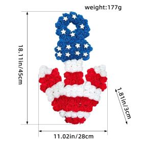 1PC Wooden tags for Independence Day, patriotic American homes, rural areas, wooden walls, door decorations, wooden crafts (Color: E, size: 20*20*0.5cm)