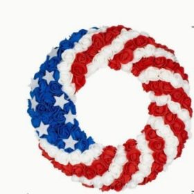 1PC Wooden tags for Independence Day, patriotic American homes, rural areas, wooden walls, door decorations, wooden crafts (Color: D, size: 30*30*0.5cm)