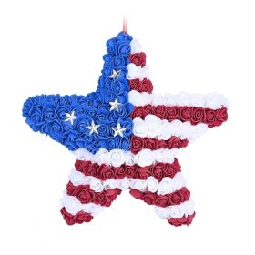 1PC Wooden tags for Independence Day, patriotic American homes, rural areas, wooden walls, door decorations, wooden crafts (Color: I, size: 40*40*0.5cm)