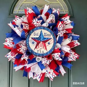 1PC Wooden tags for Independence Day, patriotic American homes, rural areas, wooden walls, door decorations, wooden crafts (Color: 116, size: 30*30*0.5cm)