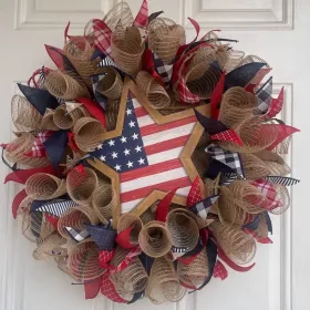 1PC Wooden tags for Independence Day, patriotic American homes, rural areas, wooden walls, door decorations, wooden crafts (Color: 107, size: 40*40*0.5cm)