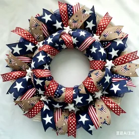 1PC Wooden tags for Independence Day, patriotic American homes, rural areas, wooden walls, door decorations, wooden crafts (Color: 113, size: 30*30*0.5cm)